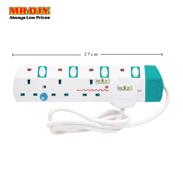 HOYO Trailing Socket 4 Gang (1.2m)