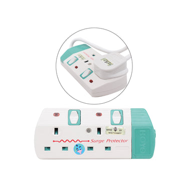 HOYO Extension Trailing Socket 3 Pin 2 Gang With SIRIM 2000W (2M)