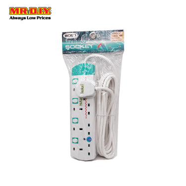 HOYO Trailing Socket 4 Gang (5m)