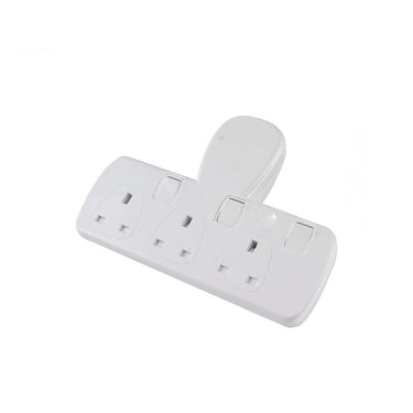 HOYO Extension Compact Wall Adapter 3-Pin Socket 3 Gang 8183 2500W With SIRIM