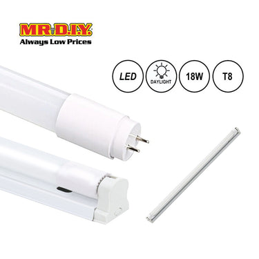 (MR.DIY) LED T8 Tube Complete Set Daylight (18W) (120cm)