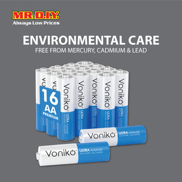 VONIKO Battery LR6 1.5V AA Ultra Alkaline (16pcs)