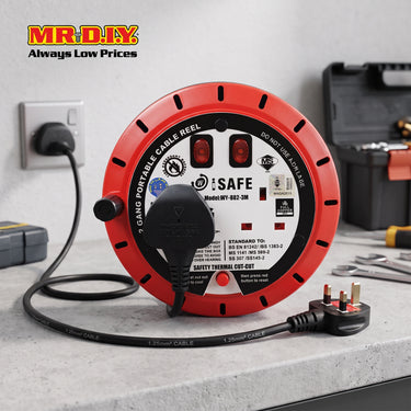 Cable Extension Reel 2 Gang  1.25mm (10m)