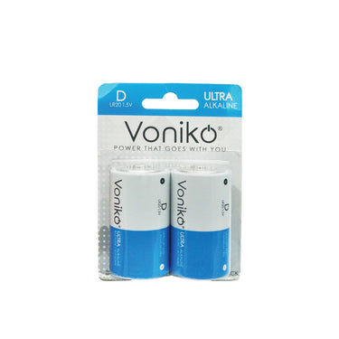 VONIKO Ultra Alkaline Battery LR20 1.5V D (2pcs)
