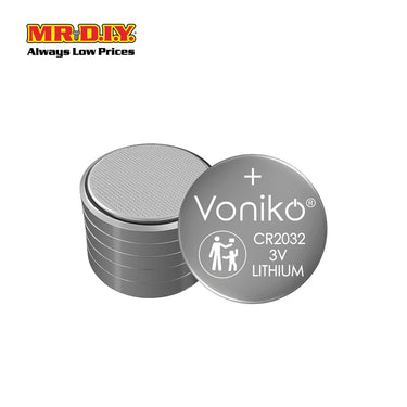 VONIKO Button Lithium Cell Battery CR2032 3V Car Remote Watch Calculator Battery (5pcs)