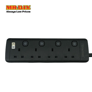 NARKEN Safety Socket 3 Pin 3000W Black