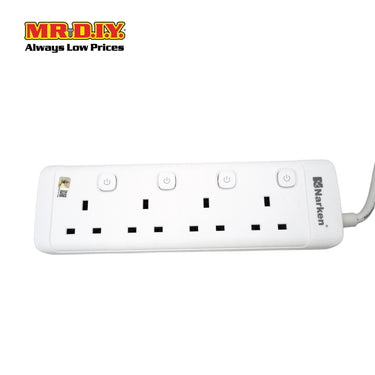 NARKEN Safety Socket 3 Pin 3000W White