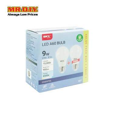MR.DIY Value Pack LED A60 Bulb Daylight E27 (2pcs)
