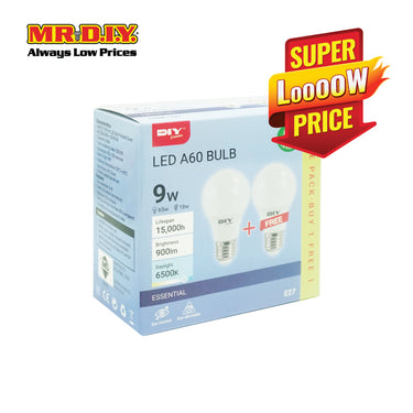 MR.DIY Value Pack LED A60 Bulb Daylight E27 (2pcs)