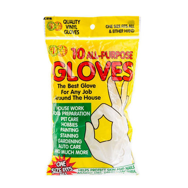 (MR.DIY) Disposable Clear Vinyl Gloves (10pcs)
