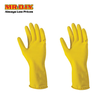 FRAMS Natural Latex Rubber Gloves- Yellow
