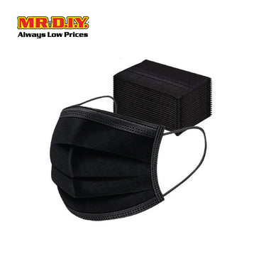 [BEST SELLER] MILKON 3-Ply Disposable Medical Face Mask Black (50pcs)