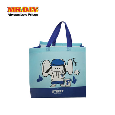 (MR.DIY) Flat White- Street Non-Woven Shopping Bag (33 x 30 x 17cm )