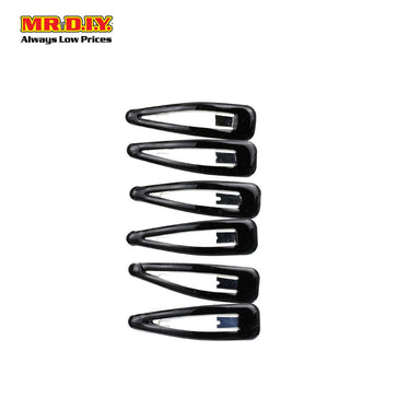 (MR.DIY) Black Metal Hair Clips (6 pcs)
