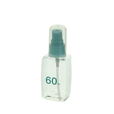(MR.DIY) KEQI Cosmetic Transparent Rectangle Spray Bottle (60ml)