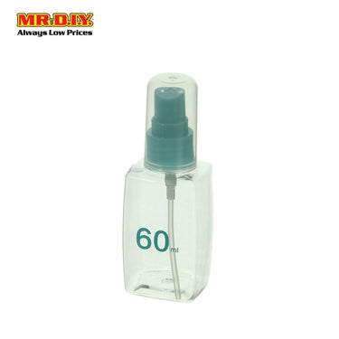 (MR.DIY) KEQI Cosmetic Transparent Rectangle Spray Bottle (60ml)