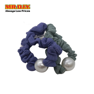 (MR.DIY) Lacey Hair Scrunchie With Pearl (2 pieces)