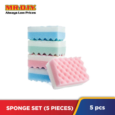OKS Dual-Sided Soft Sponge Colourful (5pcs)