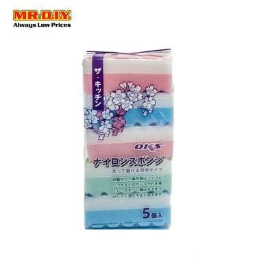 OKS Dual-Sided Soft Sponge Colourful (5pcs)