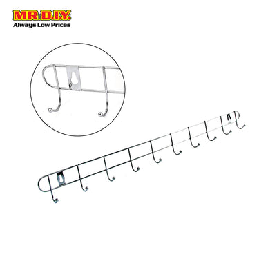 (MR.DIY) Clothes Towel Metal Door Hooks Organizer Hanger Wall-Mounted (60 x 0.5cm)
