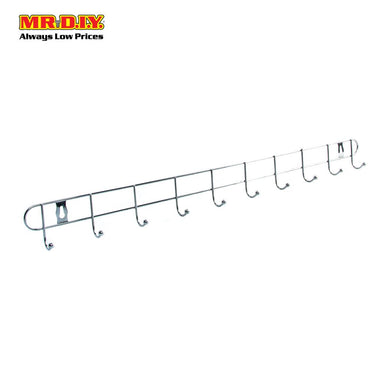 (MR.DIY) Clothes Towel Metal Door Hooks Organizer Hanger Wall-Mounted (60 x 0.5cm)