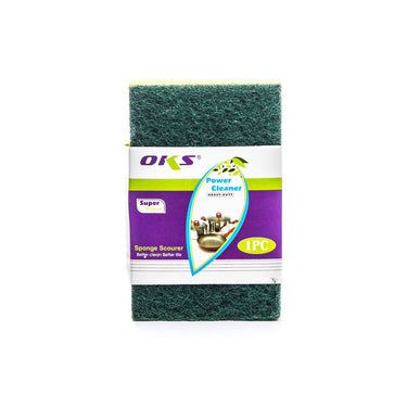 (MR.DIY) OKS Dual-Sided Sponge Cleaning Multi-Purpose Scouring Pad (12pcs)