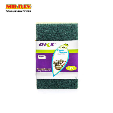(MR.DIY) OKS Dual-Sided Sponge Cleaning Multi-Purpose Scouring Pad (12pcs)