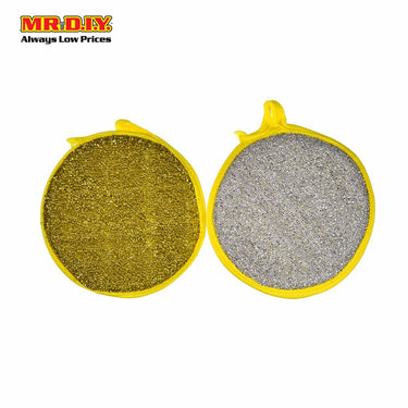 (MR.DIY)  Round Dual Function Scourers Set (2pcs)