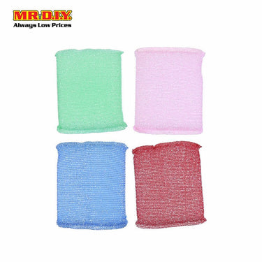 (MR.DIY) Multi-Colour Scrubber Pad Sponge (4pcs)