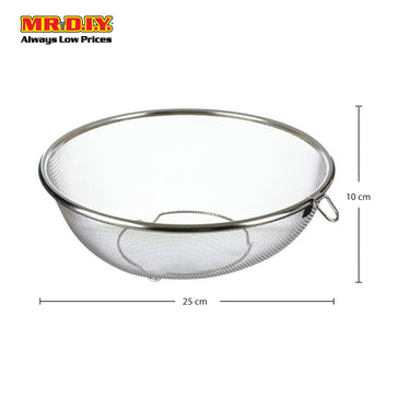 (MR.DIY) Stainless-Steel Round Fine Mesh Strainer (25cm x 10cm)