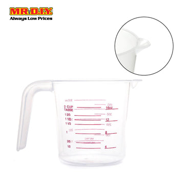 (MR.DIY) Clear Plastic Measuring Cup (500ml)