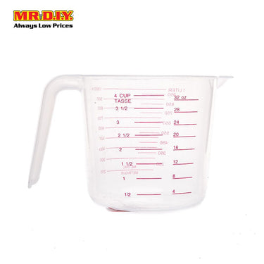 (MR.DIY) Plastic Transparent Baking Kitchen Measuring Small Jug With Handle (1000ml)
