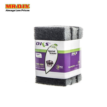 OKS Dual-Sided Sponge Cleaning Multi-Purpose Scouring Pad (3pcs)