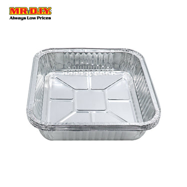 (MR.DIY) EILEEN Square Aluminium Foil Container (5pcs)