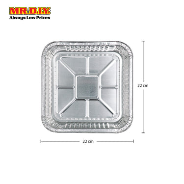 (MR.DIY) EILEEN Square Aluminium Foil Container (5pcs)