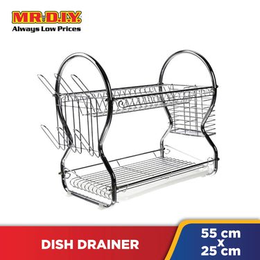 (MR.DIY) Stainless-Steel 2-Layers Tier Dish Drainer(43cmx35cmx39cm)
