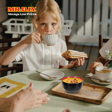 (MR.DIY) Black And Red Bowl  8' B668