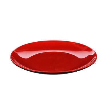 (MR.DIY) Black Red Melamine Dinner Plate 10"