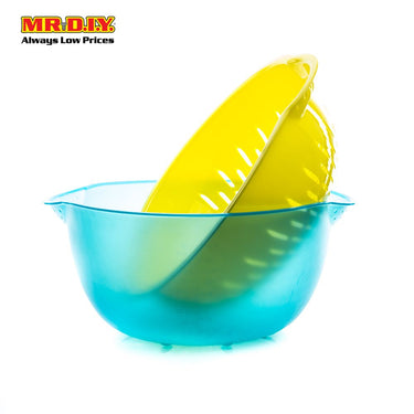 (MR.DIY) Colander with Bowl Set (30cm X 14.5cm)
