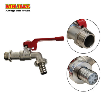 SZW Wall-Mounted Brass Faucet Ball Valve Bib Tap (1/2")