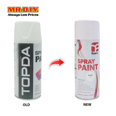 (MR.DIY) FLYERS Spray Paint White #2 (400ml)