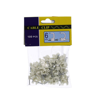 (MR.DIY) Cable Clip 6mm (100 pcs)