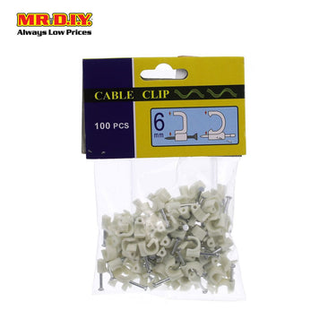 (MR.DIY) Cable Clip 6mm (100 pcs)