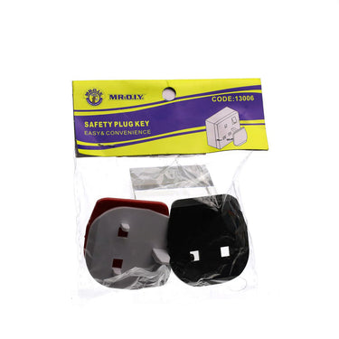 (MR.DIY) Multi-Colour Plastic Safety Plug Key 2 Pin Converter (3pcs)