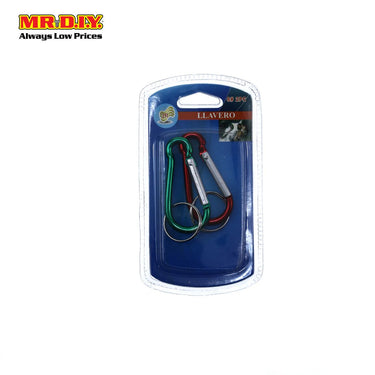 (MR.DIY) Outdoor Activities Buckle Aluminum Carabiner Spring Clip Snap Key Chain Set (2pcs)