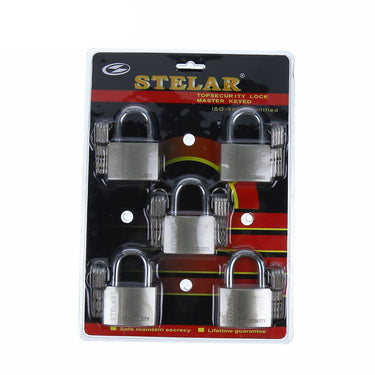 (MR.DIY) Stainless Steel Heavy-Duty Security Padlock Double Lock (50mm) (5pcs)