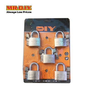 (MR.DIY) Stainless Steel Heavy-Duty Security Padlock Double Lock (50mm) (5pcs)