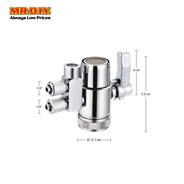 (MR.DIY) 2-Way Adapter Faucet Double Switches Diverter Valve Water Filter 49816