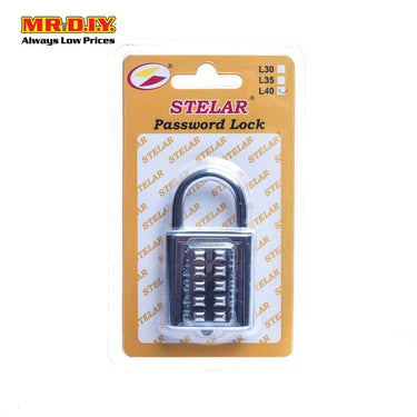 STELAR Push Button Combination Padlock (L40)