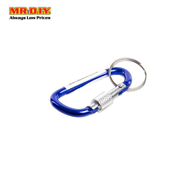 (MR.DIY) Lockable Carabiner D-Shape Aluminium Clip Snap Spring Fast Link Hook Buckle (5.5cm)